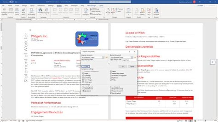 compare word documents