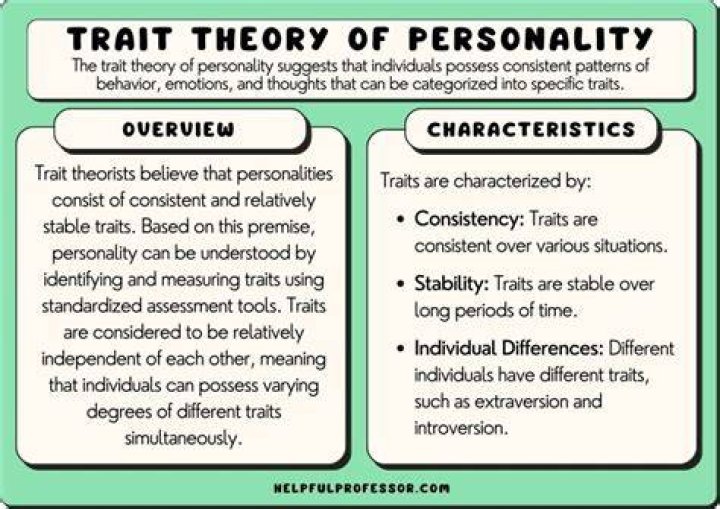 How does trait theory explain personality