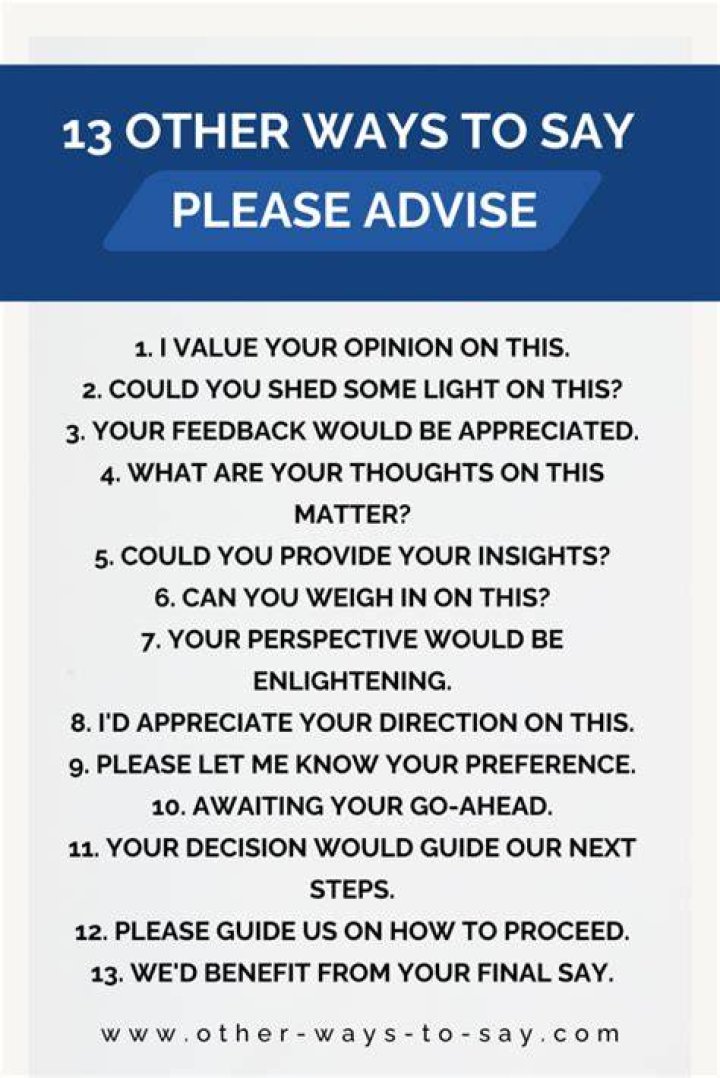 please advise