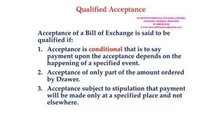 Qualified acceptance - How To Discuss