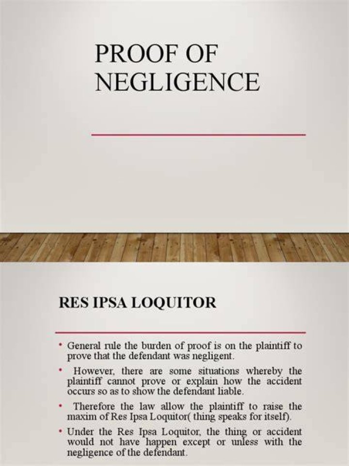 Res Ipsa Loquitor - How To Discuss