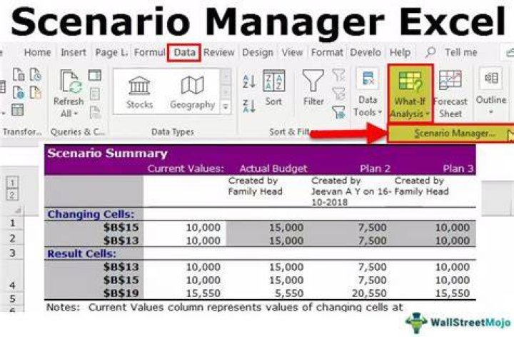 scenario manager excel
