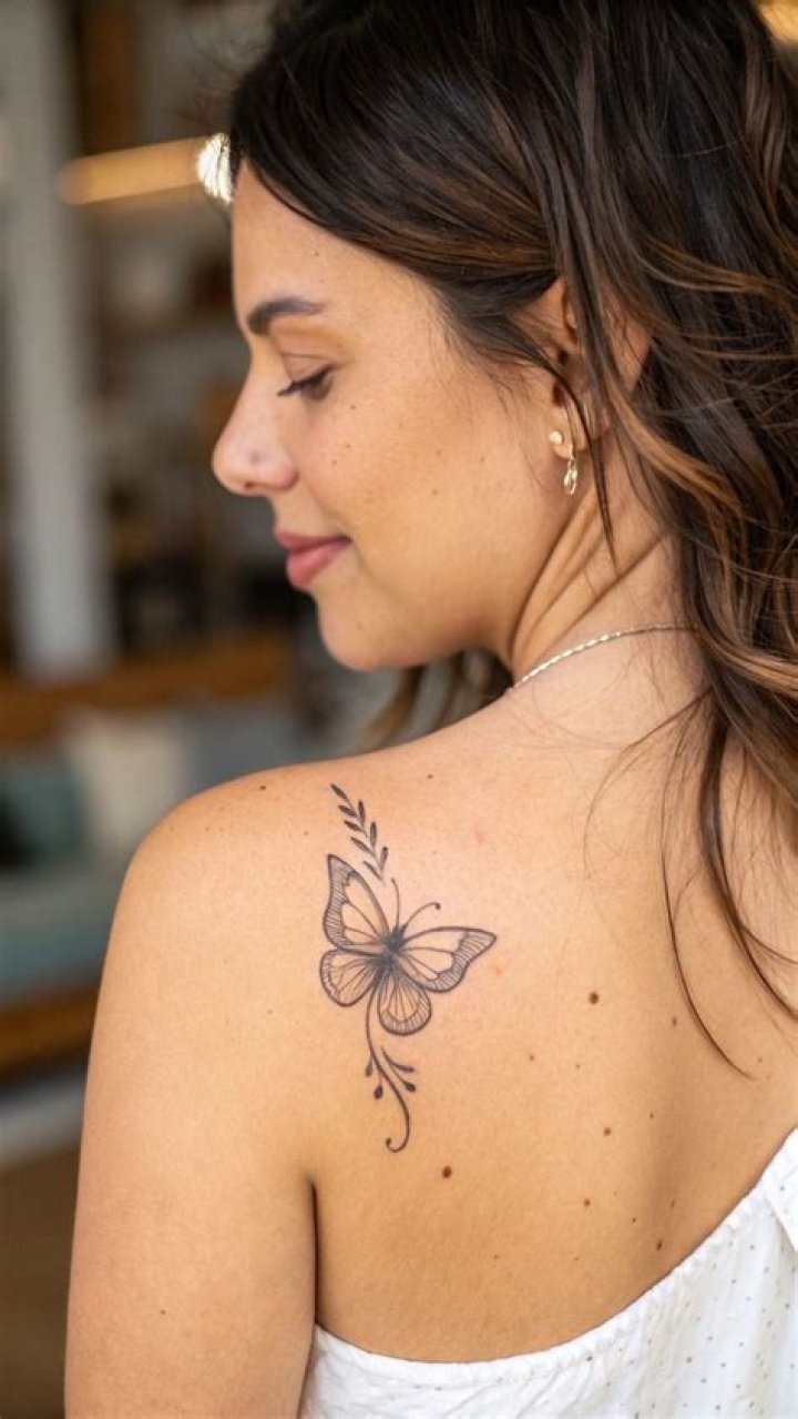 small back shoulder tattoo