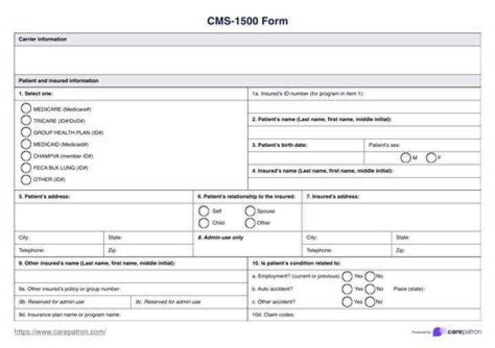What is the difference between CMS 1500 and ub04 claim forms